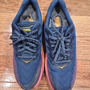 Hoka One One Women's Blue and Pink Athletic Shoes